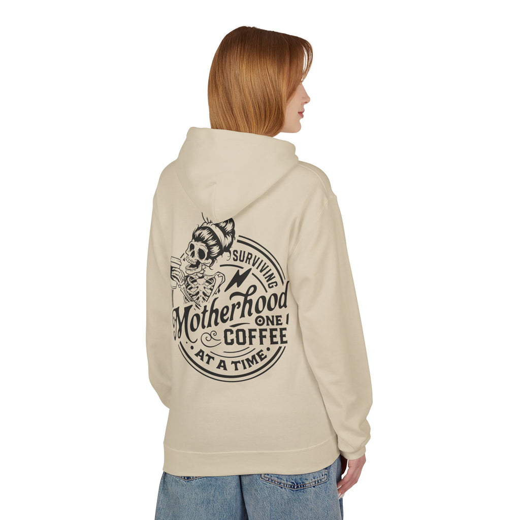 MotherSurviving Motherhood One Coffee at a Time Graphic Hoodie