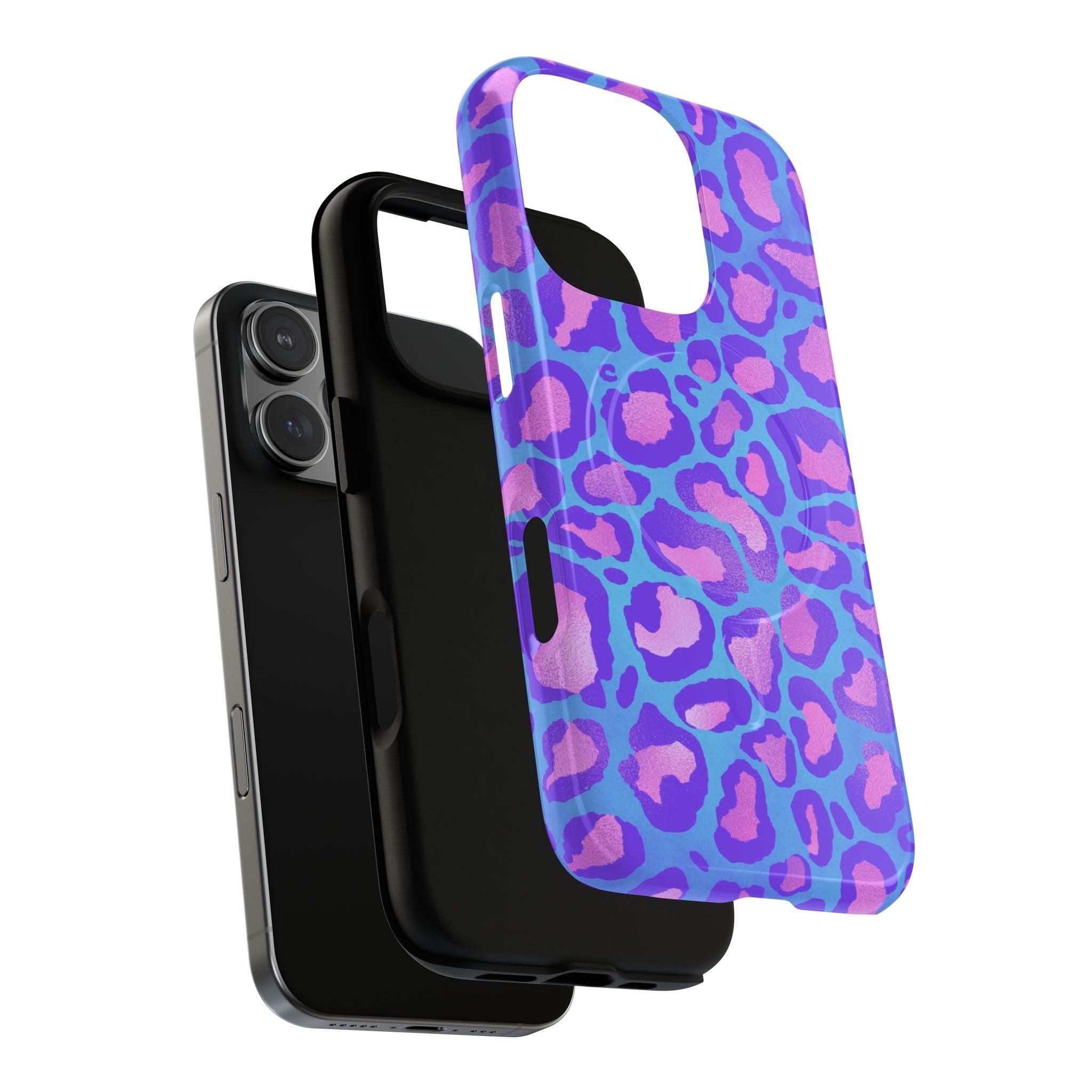 Purple Leopard Tough Magnetic Phone Case