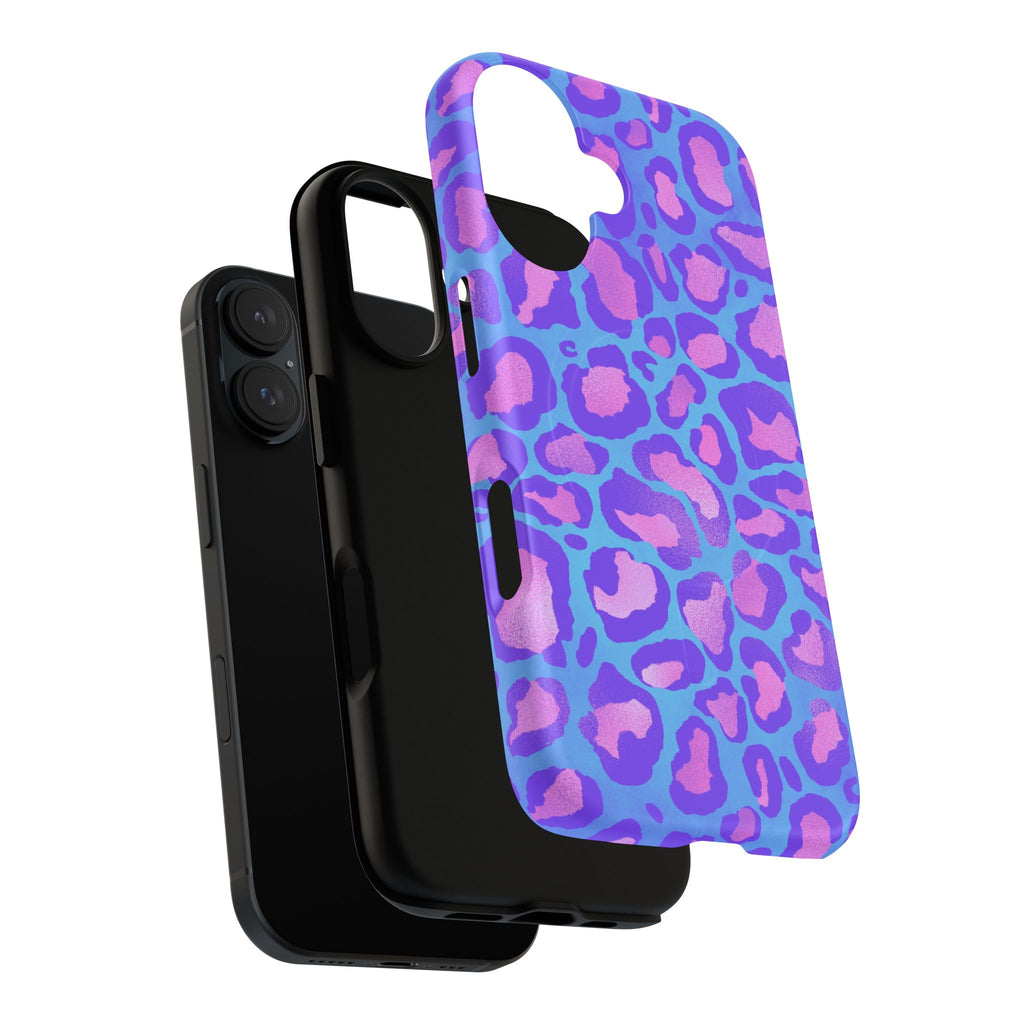 Purple Leopard Tough Magnetic Phone Case
