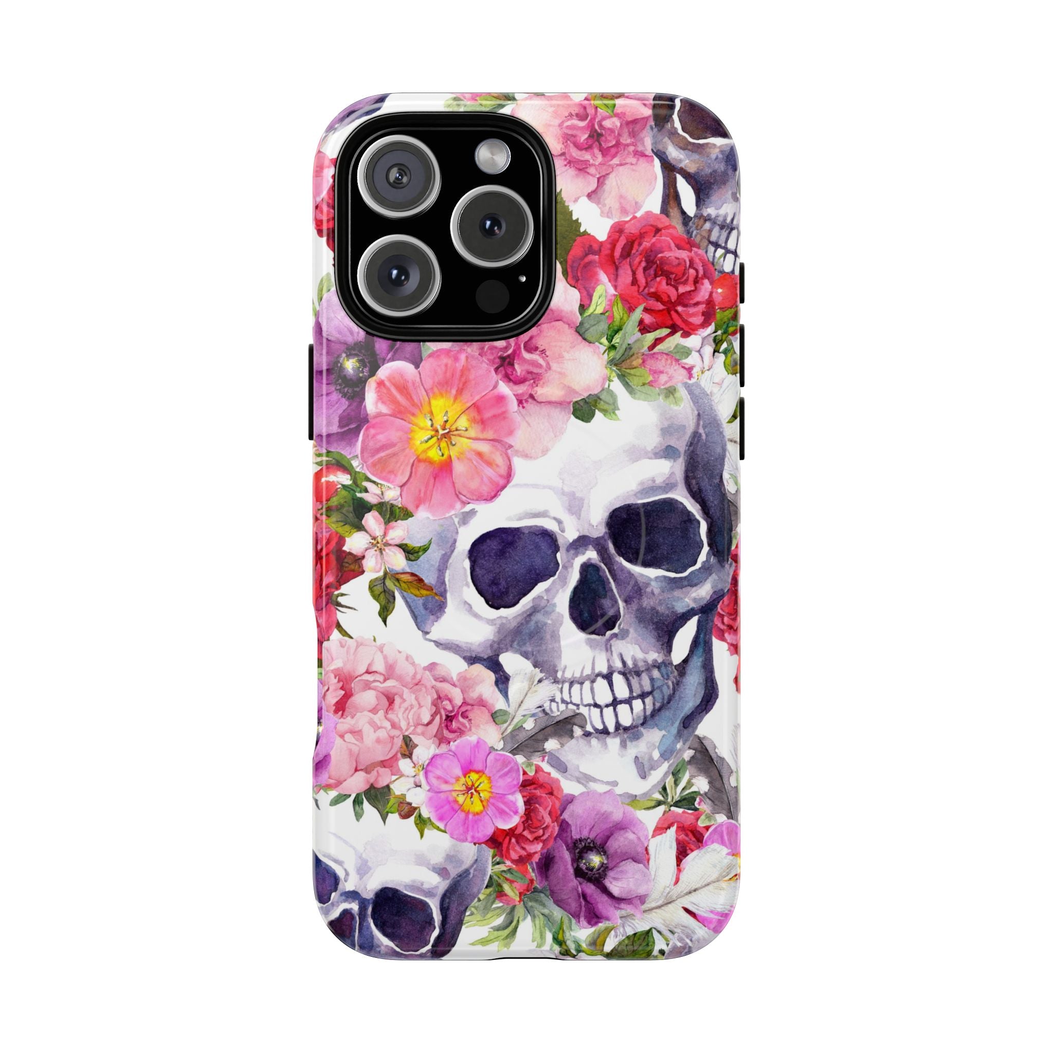 Floral Skull Tough Magnetic Phone Case