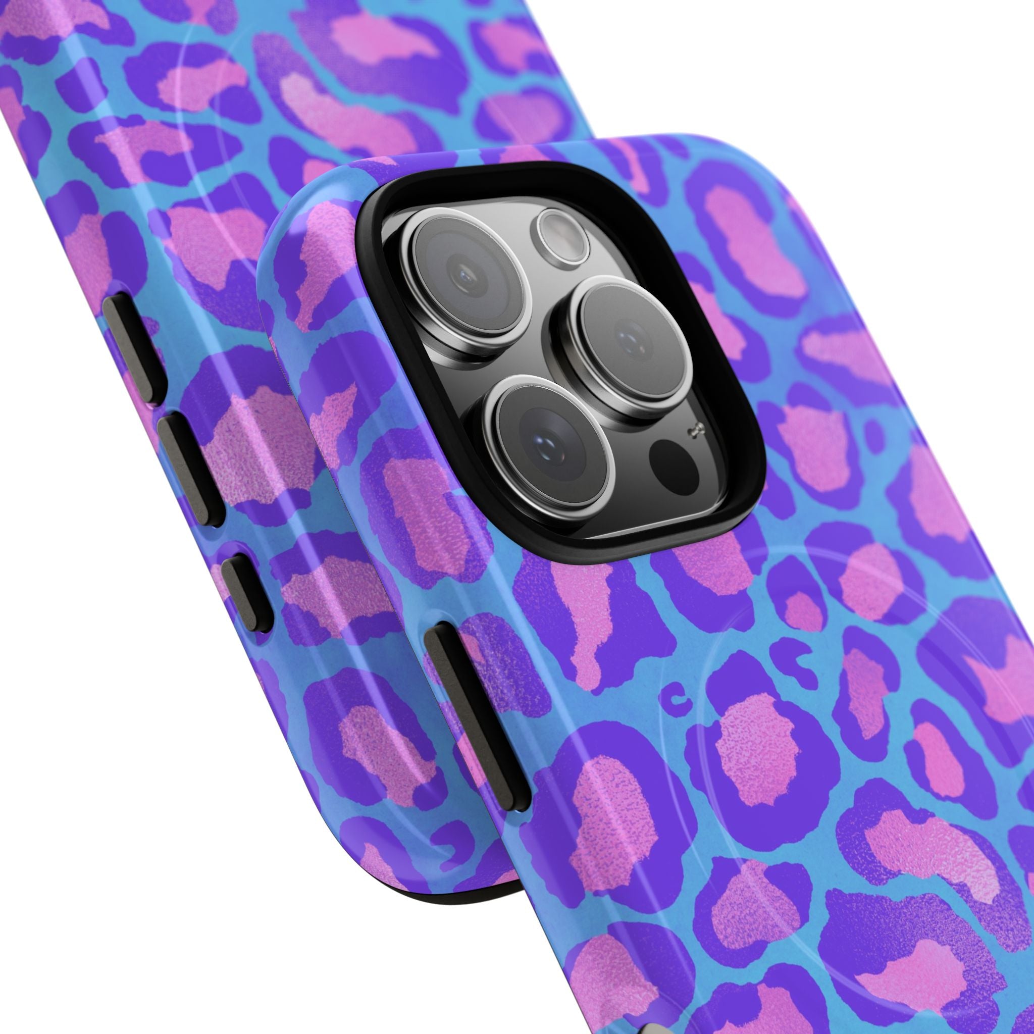 Purple Leopard Tough Magnetic Phone Case