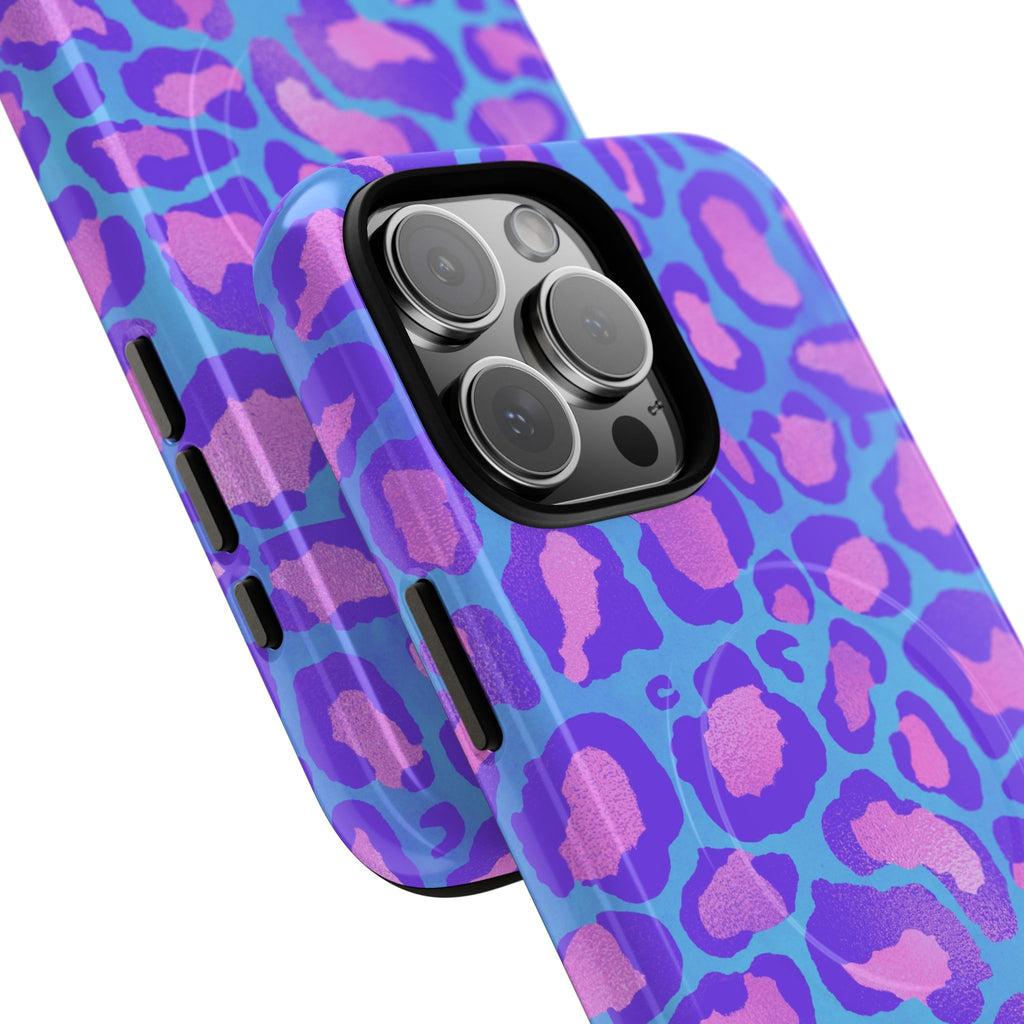 Purple Leopard Tough Magnetic Phone Case