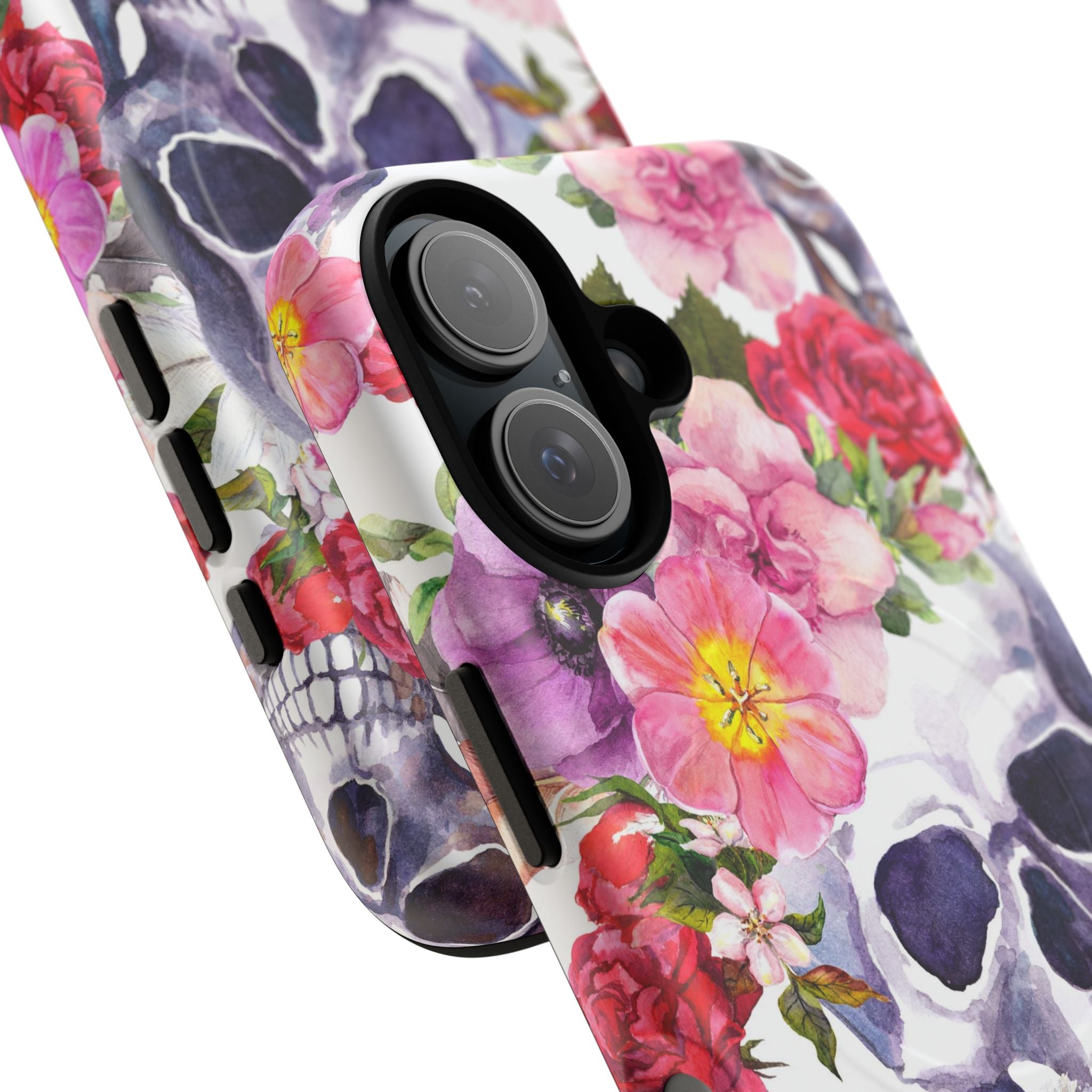 Floral Skull Tough Magnetic Phone Case