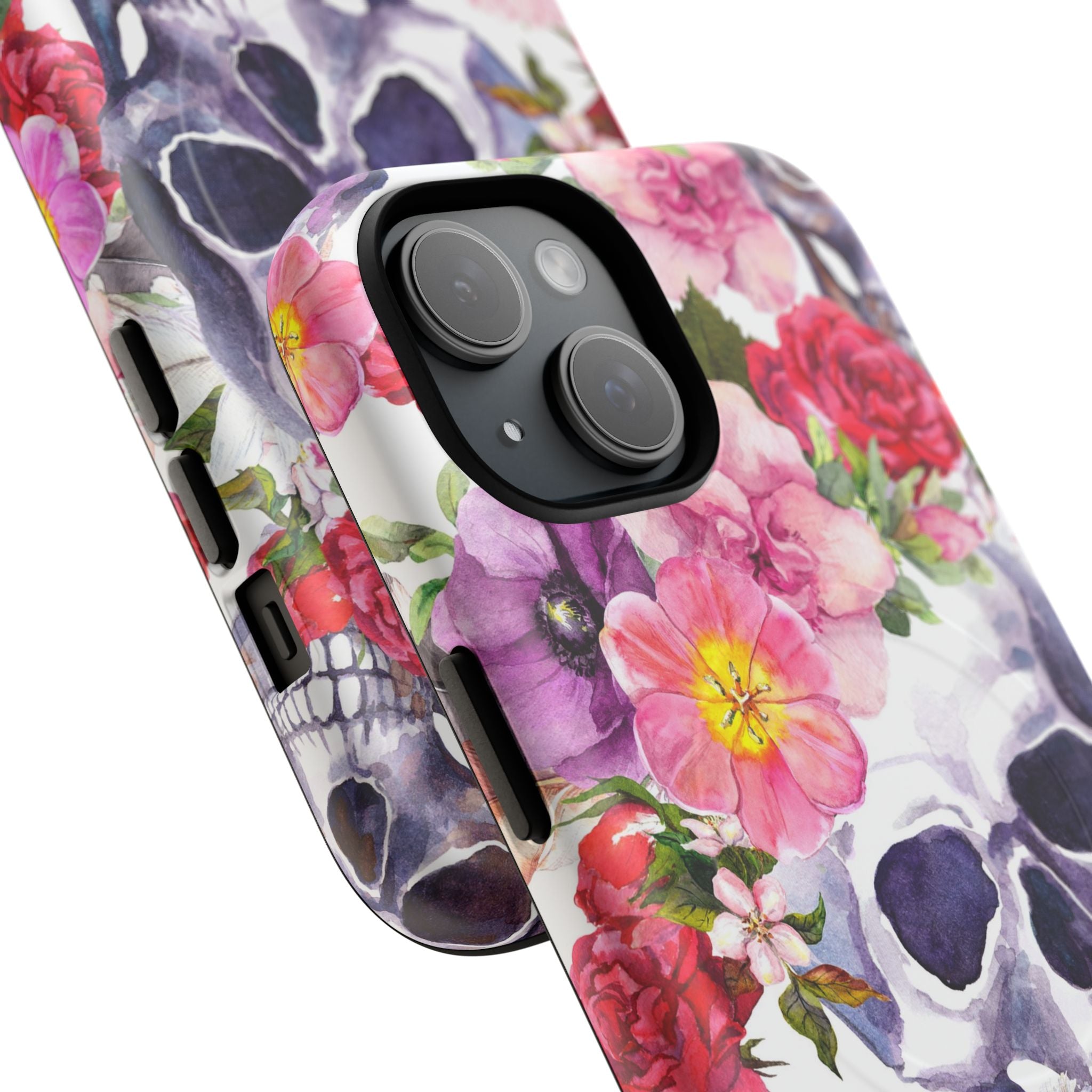 Floral Skull Tough Magnetic Phone Case