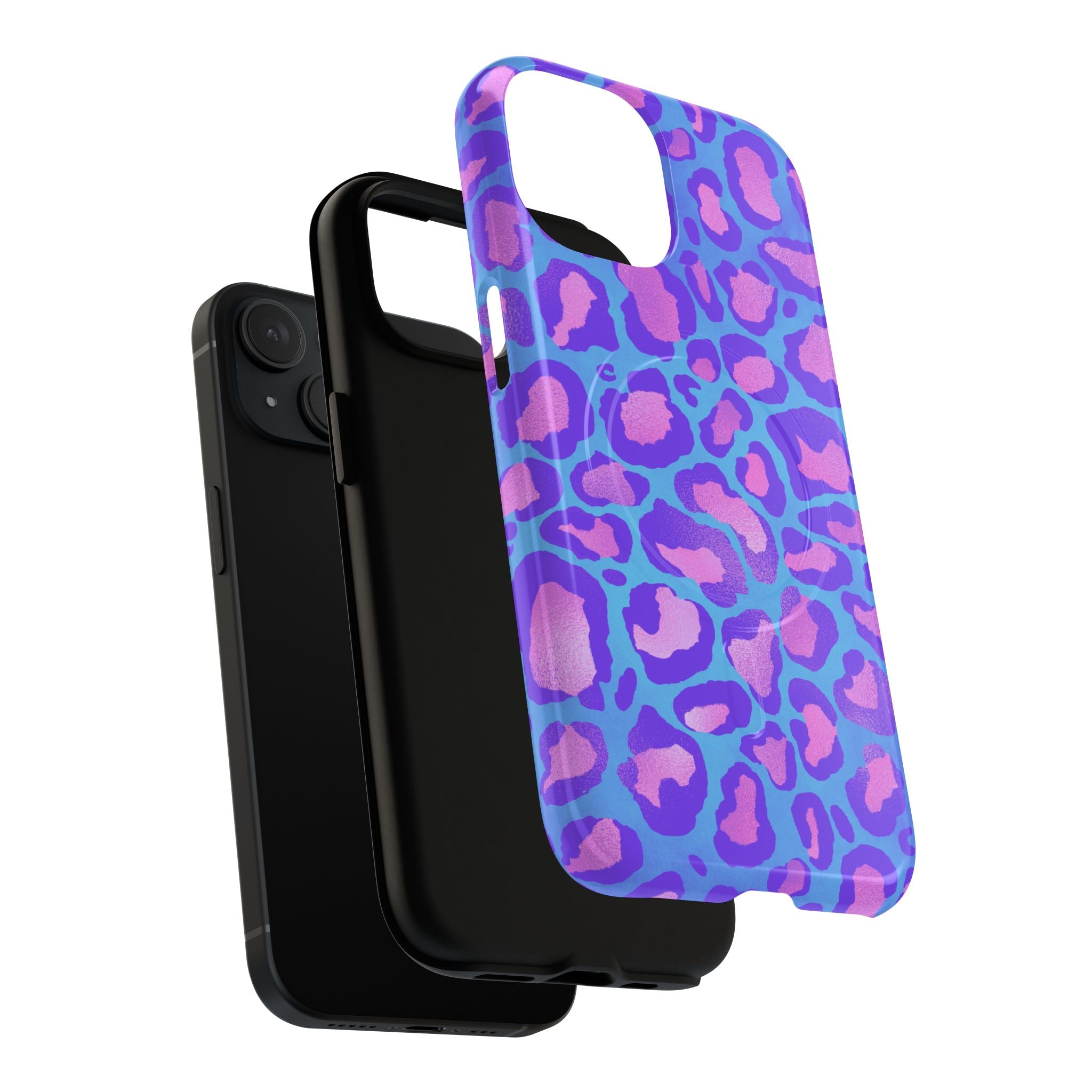 Purple Leopard Tough Magnetic Phone Case