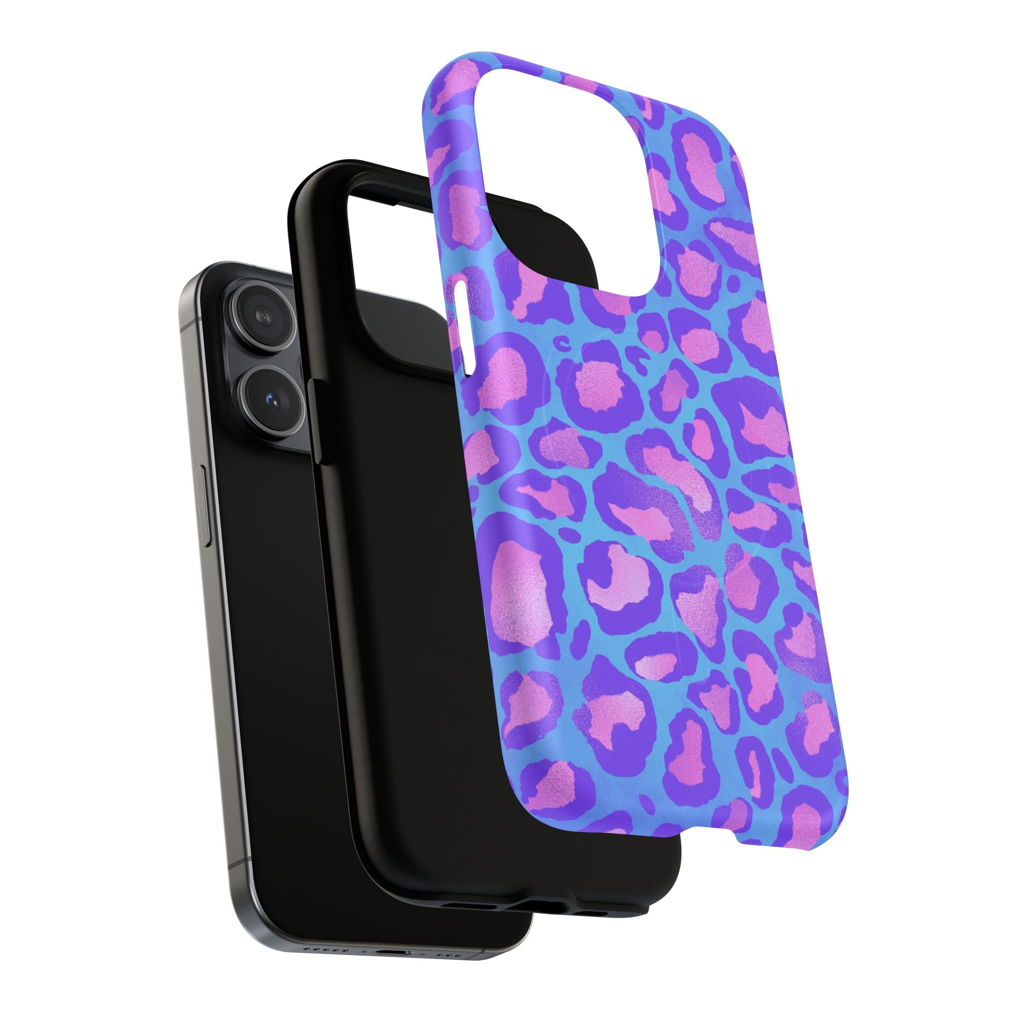 Purple Leopard Tough Magnetic Phone Case