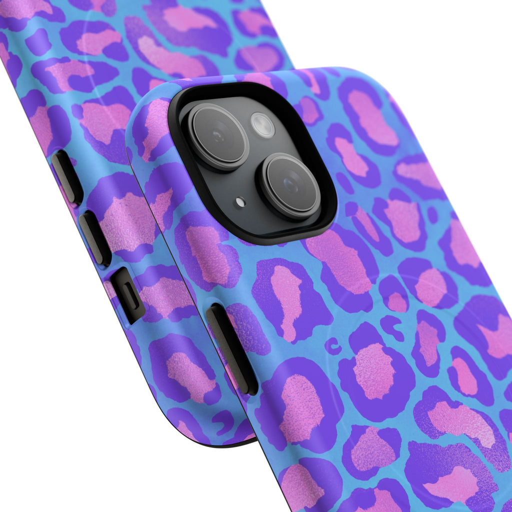 Purple Leopard Tough Magnetic Phone Case