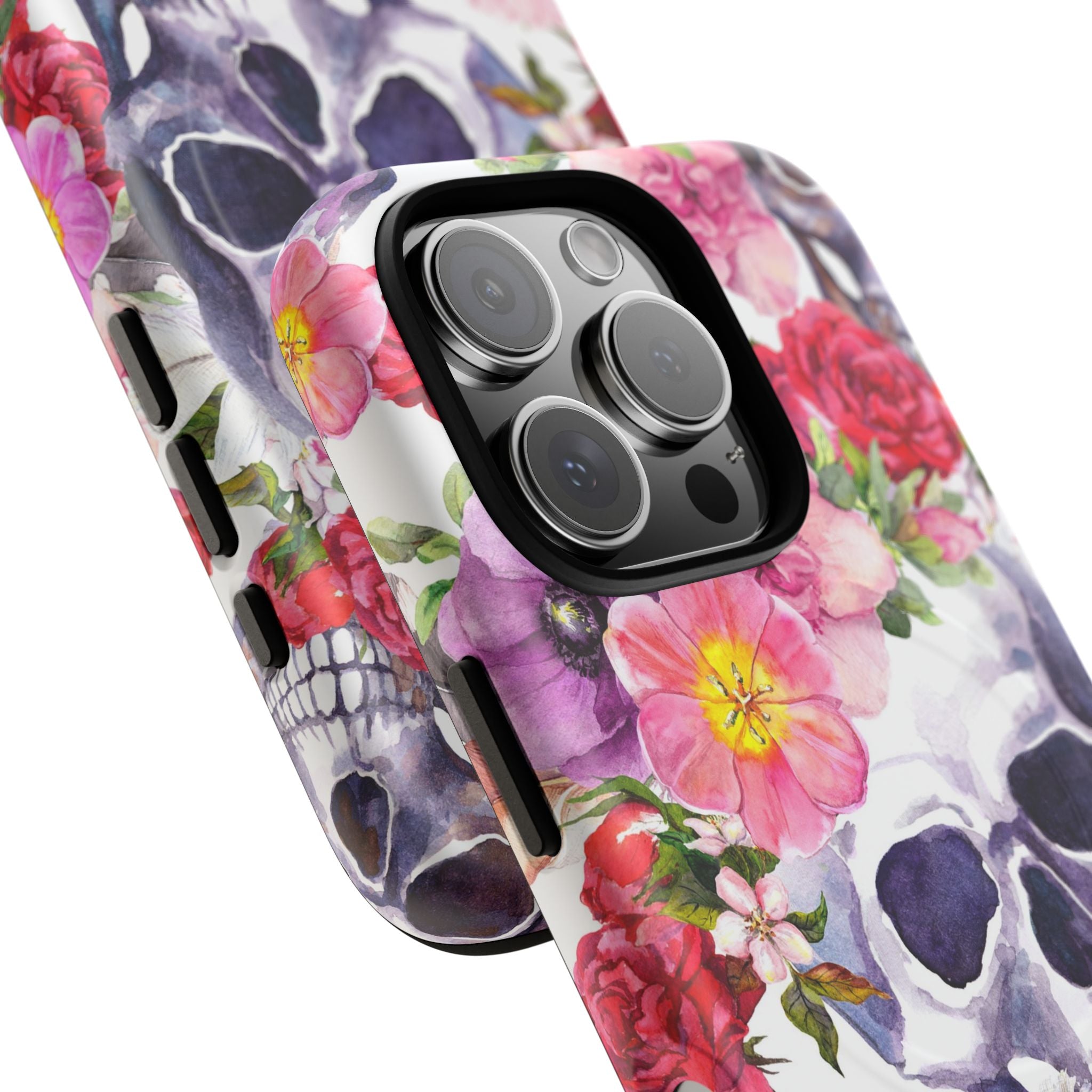 Floral Skull Tough Magnetic Phone Case