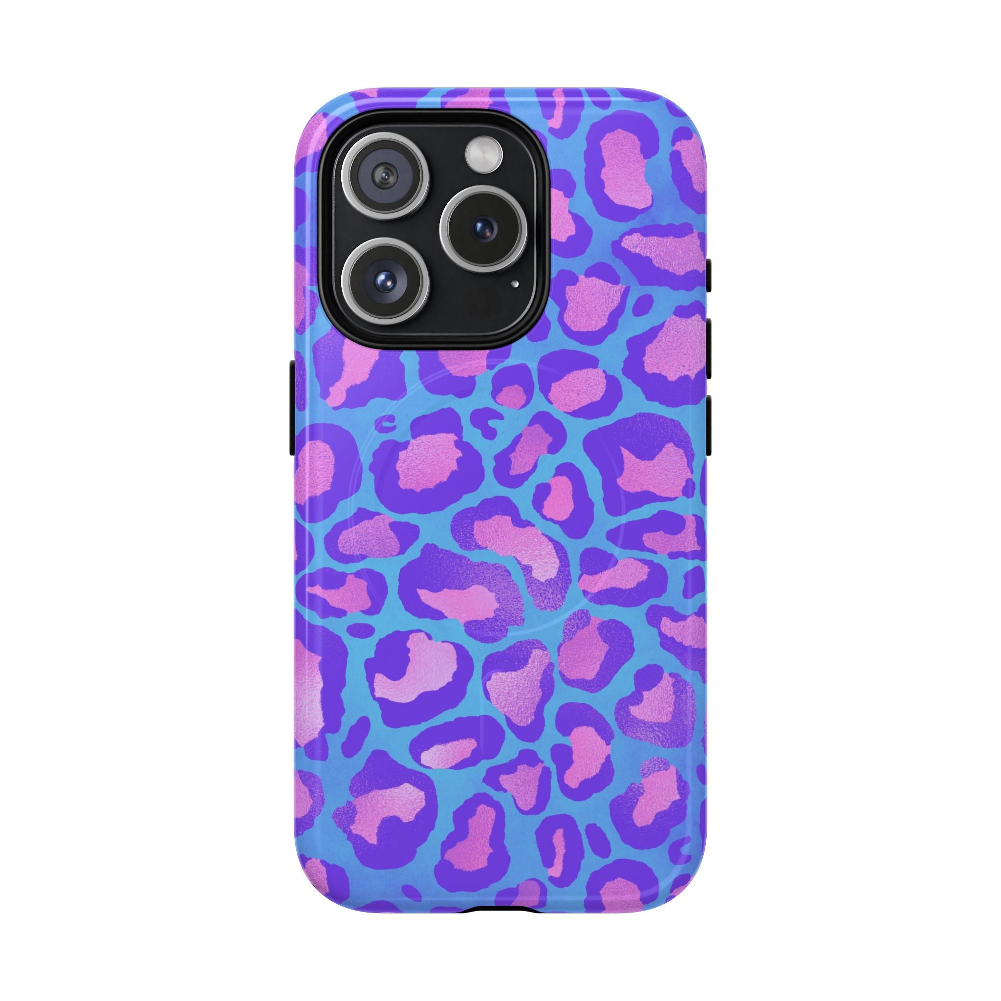 Purple Leopard Tough Magnetic Phone Case