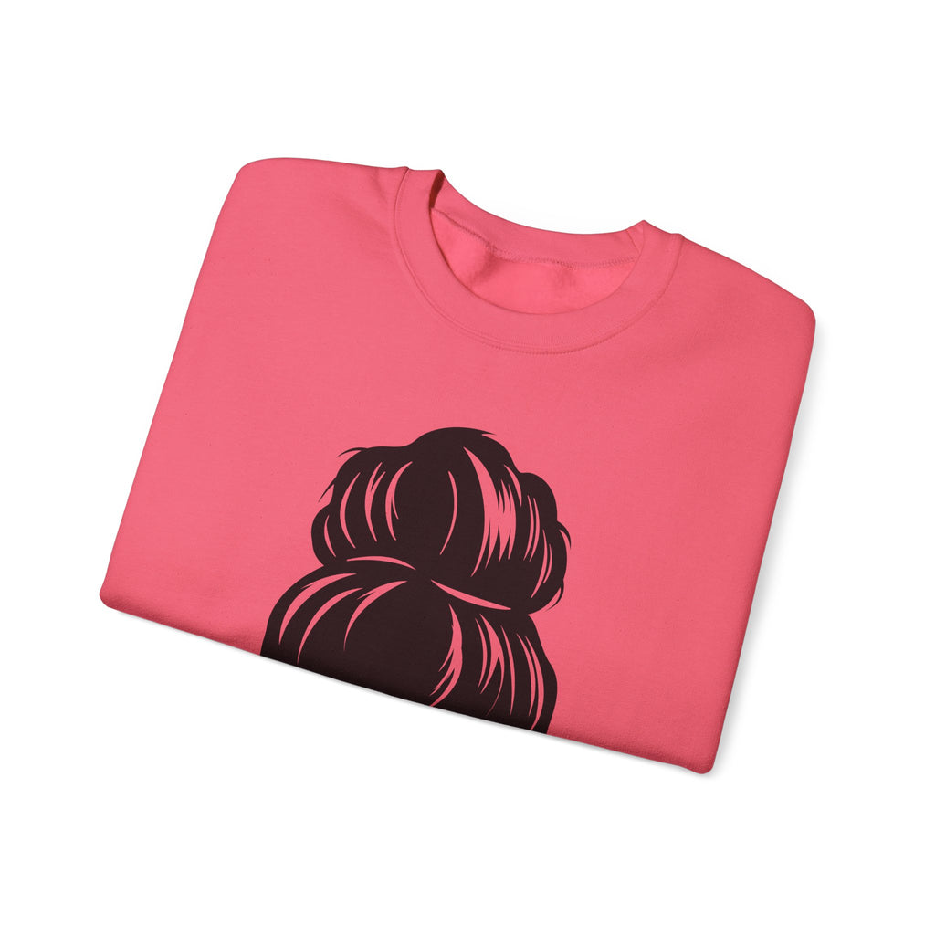 #mumlife Messy Bun Illustration Crewneck