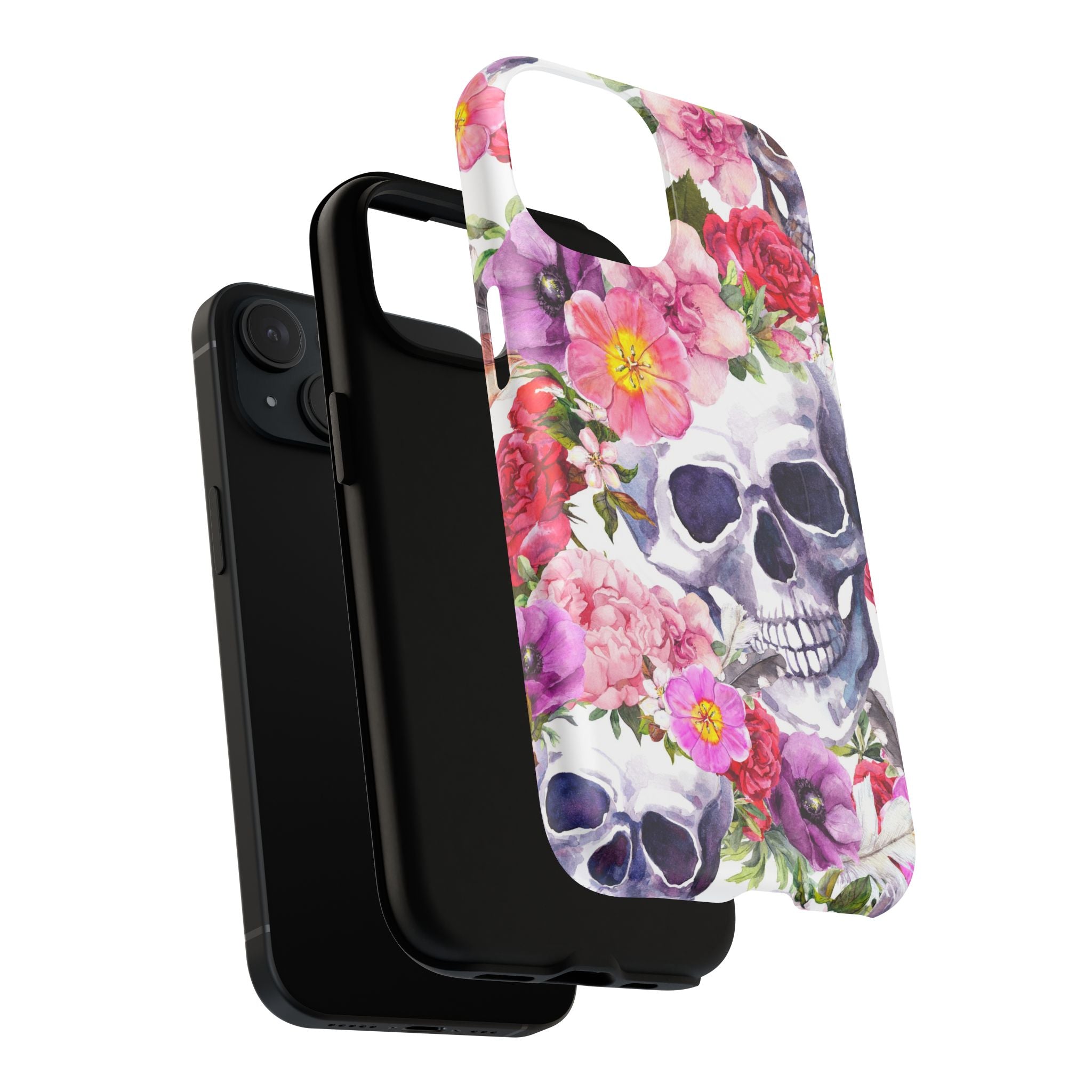 Floral Skull Tough Magnetic Phone Case