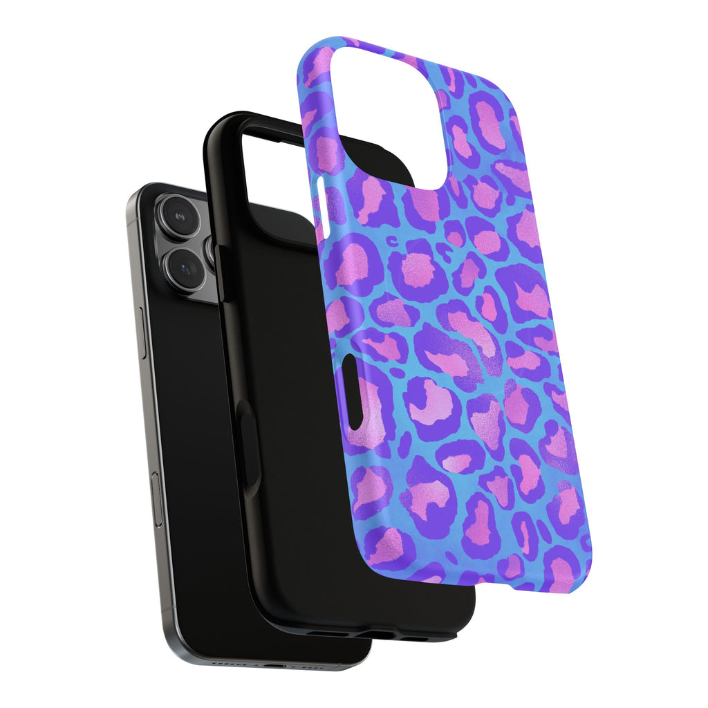 Purple Leopard Tough Magnetic Phone Case