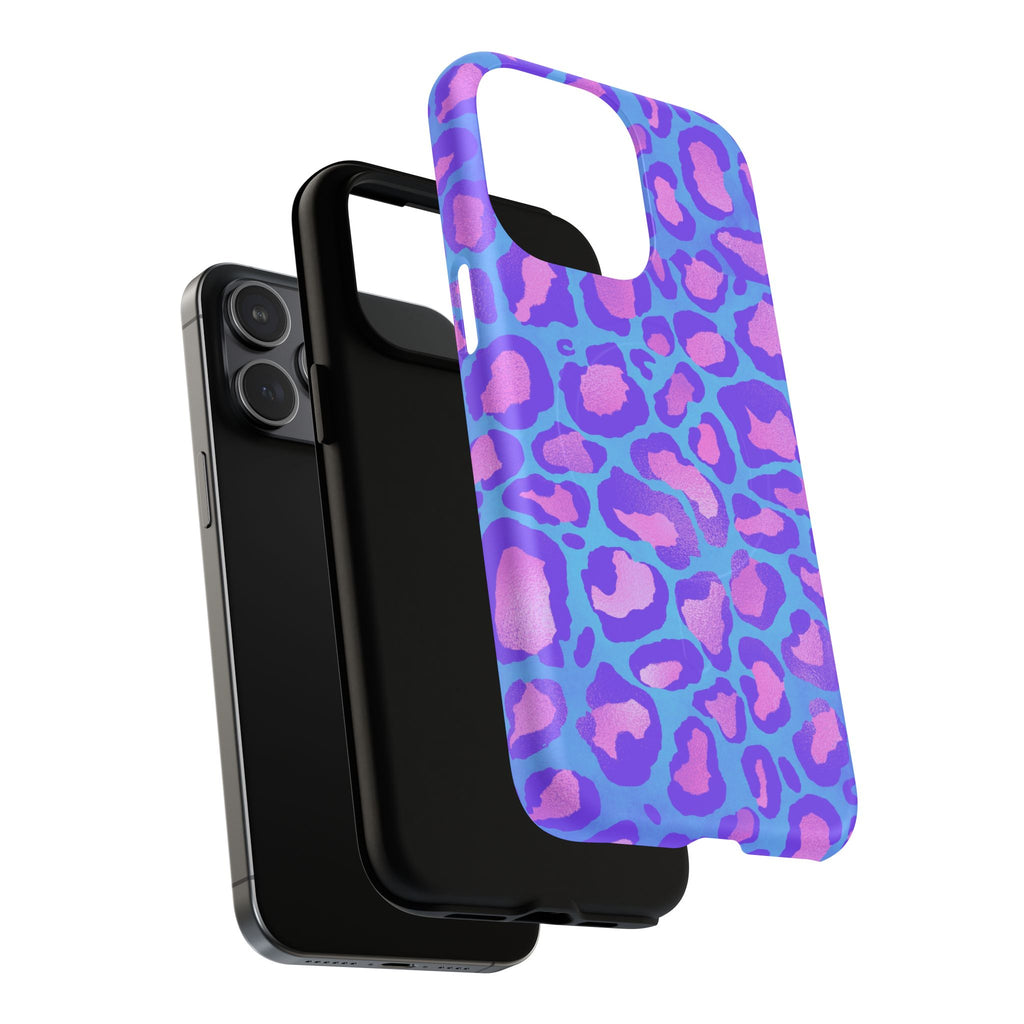 Purple Leopard Tough Magnetic Phone Case