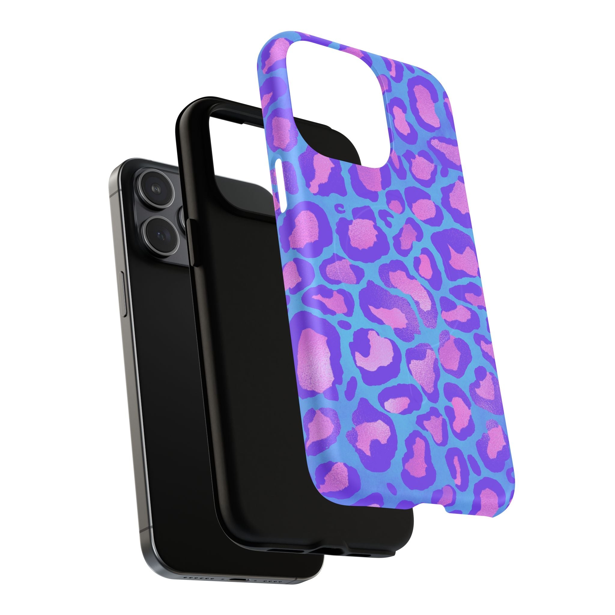 Purple Leopard Tough Magnetic Phone Case